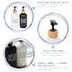 image 2 of Harbour Housewares 2pc Glass Hand & Dish Soap Dispensers Set - 500ml - Soap Dispensers Hand Soap Dish Soap Bathroom Kitchen Dispenser