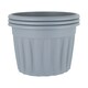 image 1 of Vista 3x 60cm Round Plastic Garden Planters Grey