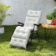 image 8 of Outsunny Sun Lounger Cushion Only, Garden Lounge Chair Cushion, Light Grey 