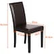 image 3 of Yaheetech Set of 4 Faux Leather Dining Chairs with Rubberwood Legs