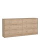 image 1 of May Chest of 6 Drawers (3+3) in Jackson Hickory Oak