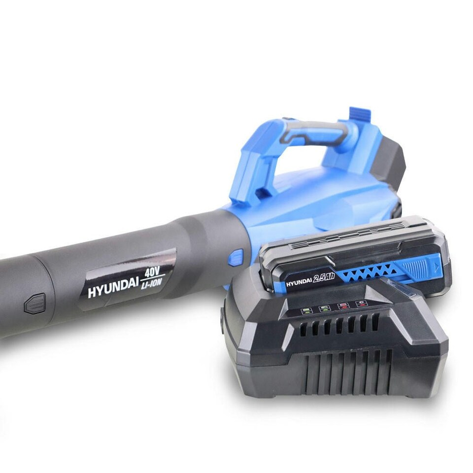 image 1 of Hyundai 40V Lithium-Ion Battery-Powered Cordless Leaf Blower | HYB40LI