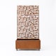 image 1 of Nicoman Metal Outdoor Privacy Screen Panel with Planter | Bronze | Rusted | 1