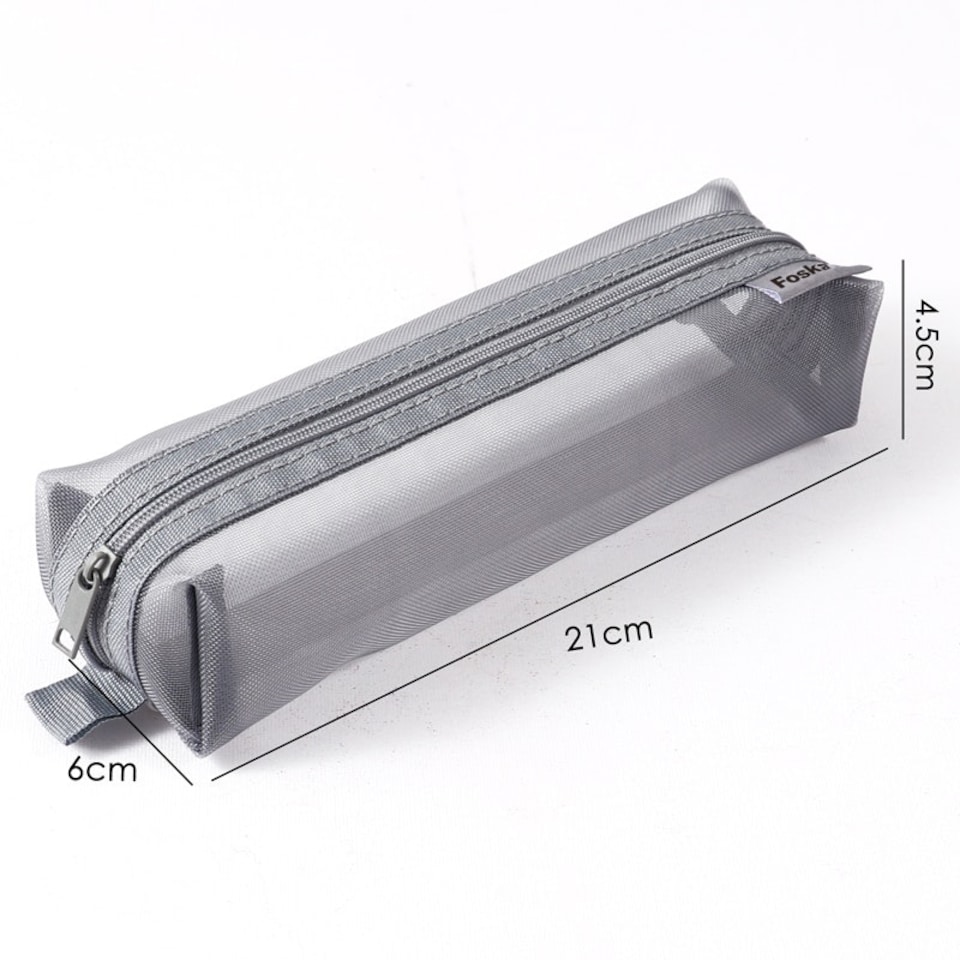 image 1 of Easy and Simple Nylon Net Student Pencil Case