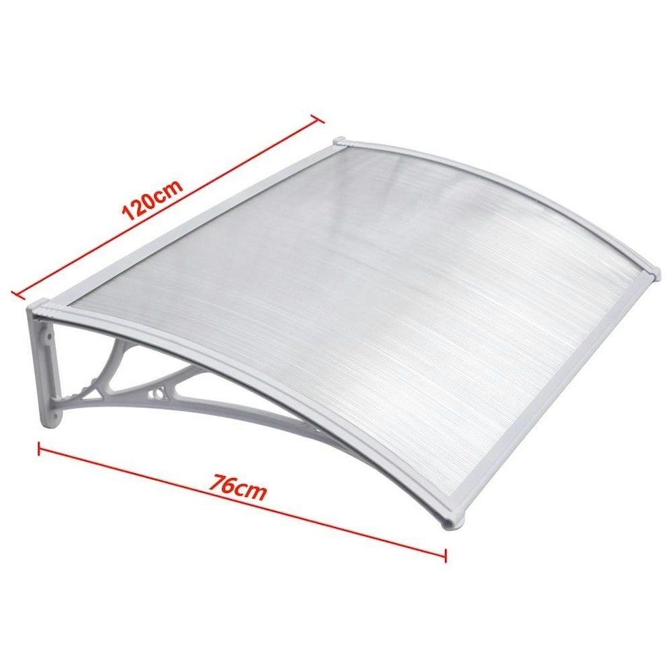 image 1 of Yaheetech 120 cm x 76 cm Front Door Canopy Outdoor Awning Black White