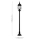 image 5 of ValueLights Black Outdoor Bollard Light with 6W Warm White Bulb | Black