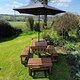 image 2 of Contemporary 8 Seater Garden Table and Bench Set - Timber - L150 x W150 x H75 cm - Fully Assembled