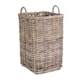 image 1 of Square Rattan Umbrella Basket | Grey | Grey | One Size