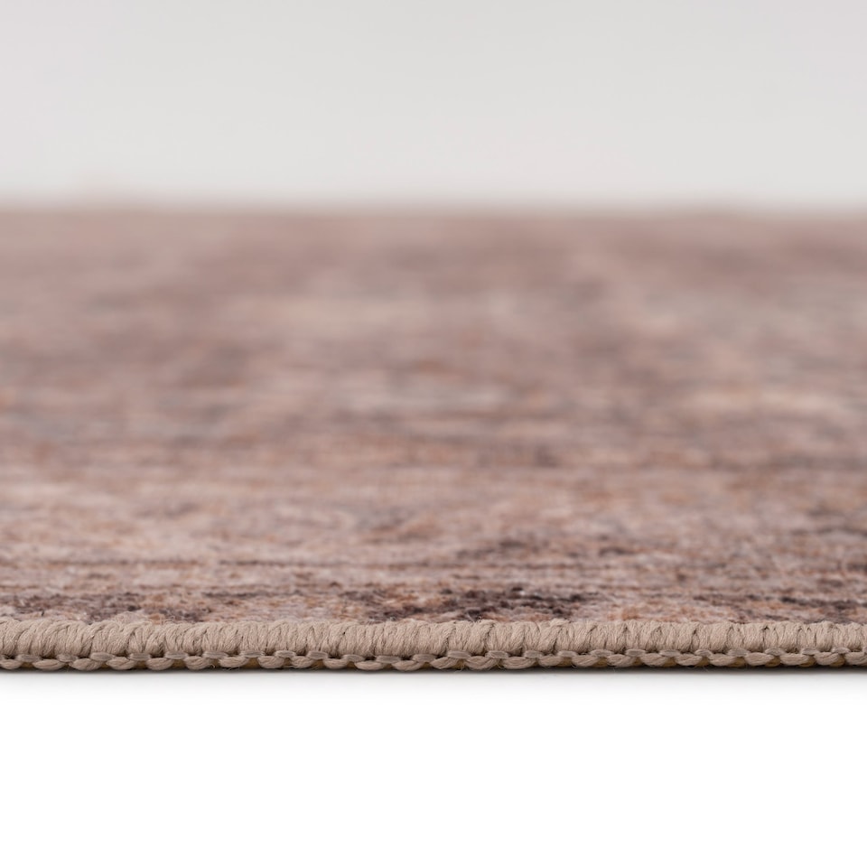 image 1 of Traditional Design Cotton Chenille Rug Beige Machine Washable 160cm x 230cm