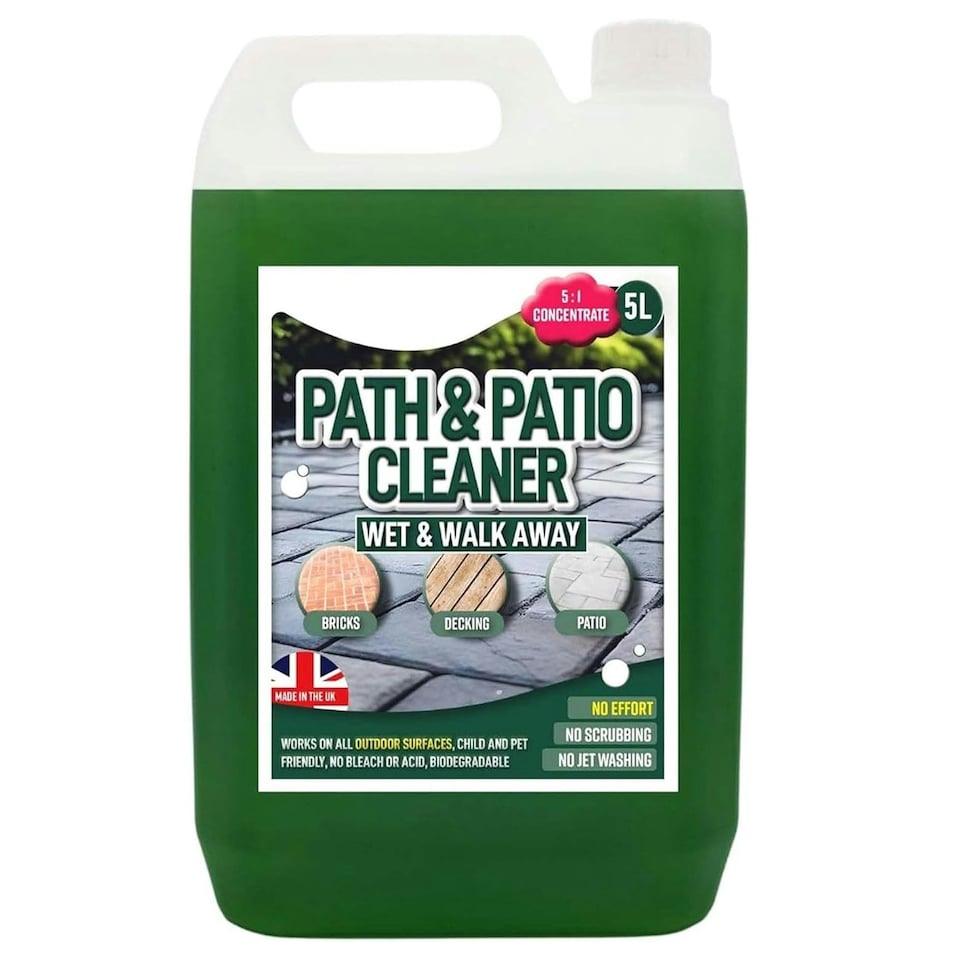 image 1 of 2 x 5 Litre Patio, Path & Driveway Cleaning Solution Removes Stains
