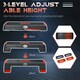 image 9 of HOMCOM Aerobic Step Three-Level Adjustable Exercise Stepper, Grey and Red