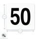 image 3 of Argon Tableware Wedding Table Number Cards - 1 to 50 - White | White | White