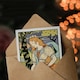 image 3 of Eugene Grasset Art Card Salon des Cent Woman Picking Flowers