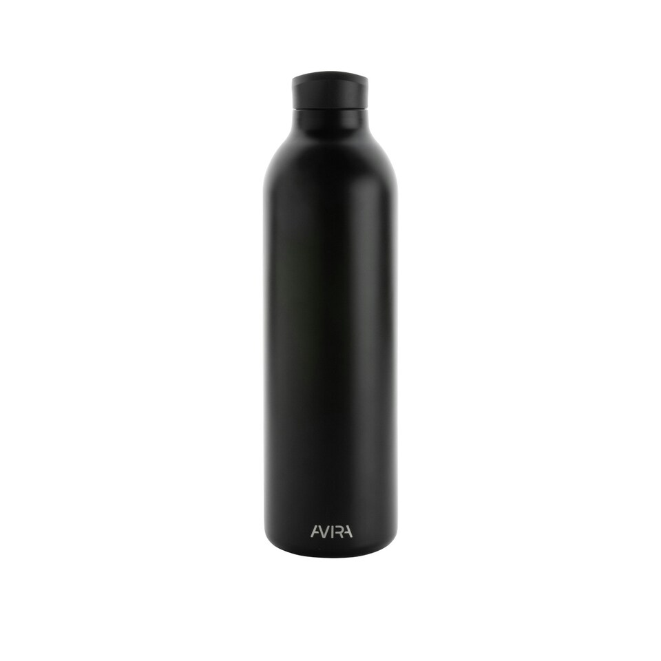 image 1 of Avira Avior Recycled Stainless Steel 1L Water Bottle - Black - One Size Black | One Size
