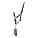 image 1 of Hy Adjustable Horse Headcollar and Leadrope - Petrol/Pink/Magenta - Pony