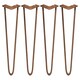 image 4 of 4 x 28" Hairpin Legs - 2 Prong - 12mm - Antique Copper | Brown | 1