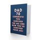 image 2 of 70 Year Old Seventy Congrats Survived 60s For Him Dad Father Funny 70th Birthday Card