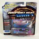 image 1 of 1990 Nissan 240SX Custom Bright Cyan with Magenta Flames 1:64 Johnny Lightning JLSF024A