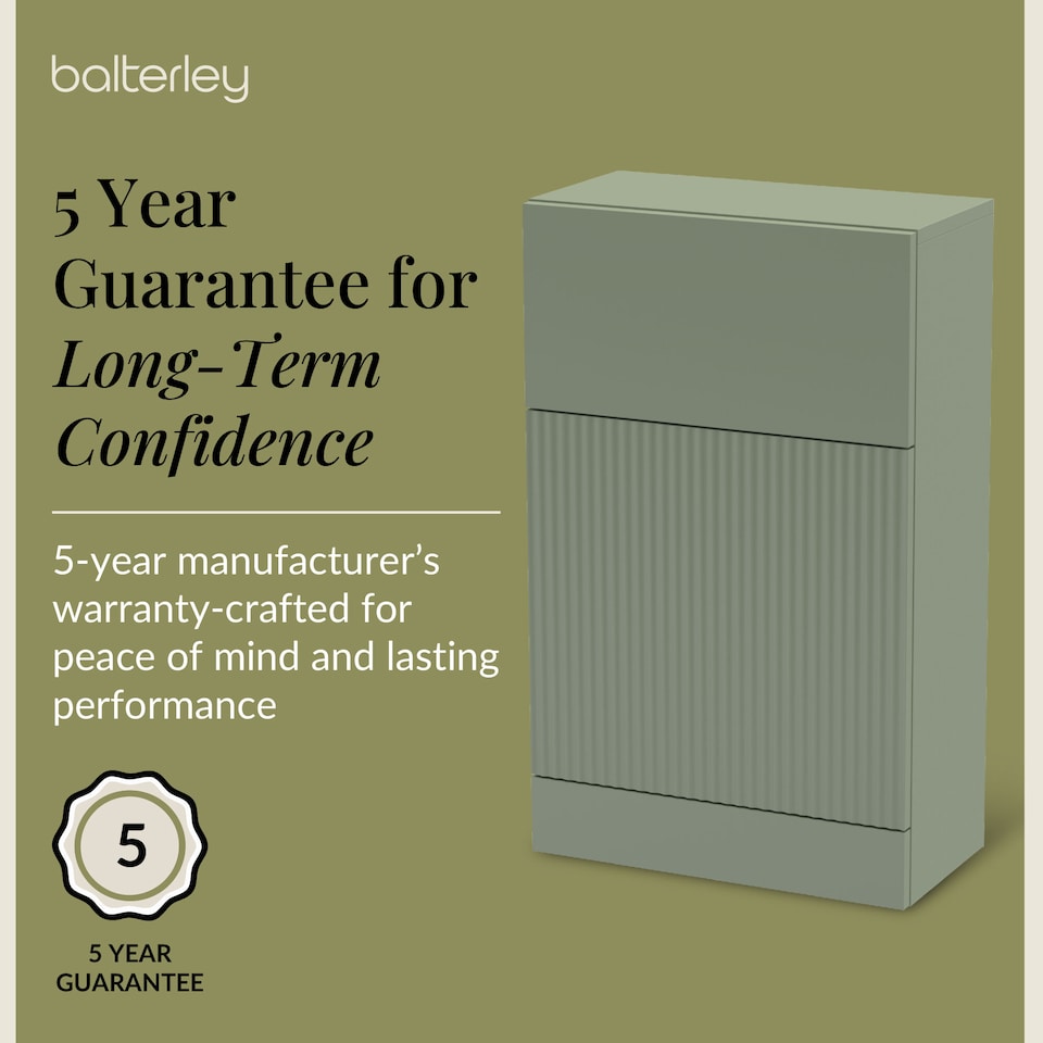 image 1 of Contemporary Fluted 500mm Floor Standing WC Unit, Satin Green | Green | Satin Green | 253 x 500 x 810mm