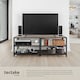 image 4 of Industrial TV Stand - Lowboard Cabinet 3 Shelves Low Display Console | Brown | industrial wood light, oak Sonoma | 161 x 41,50 x 50,50 cm | 1