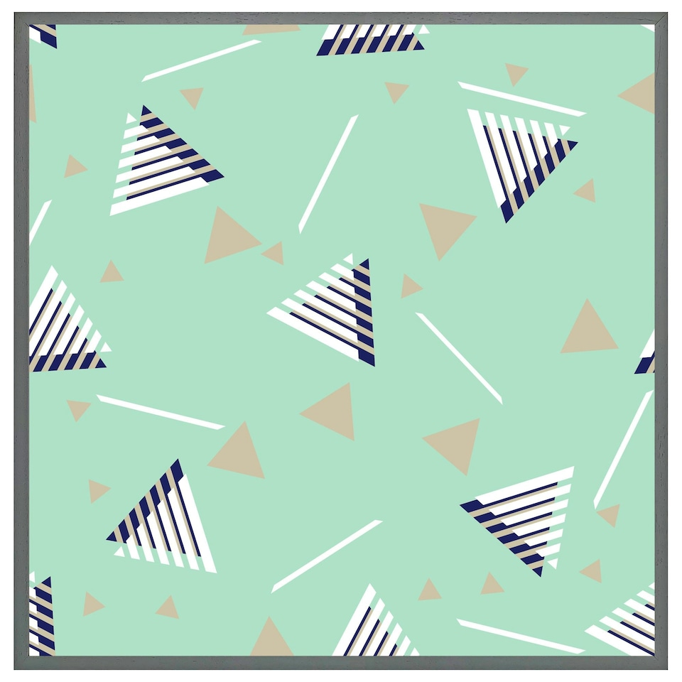 image 1 of Geometric triangle stripes (Picutre Frame) Brown | XS