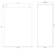 image 4 of Balterley Hollinsclough Contemporary Bathroom 8mm Glass Wetroom Screen with Arms & Feet, Chrome Finish, 1950 x 1398 x 14mm