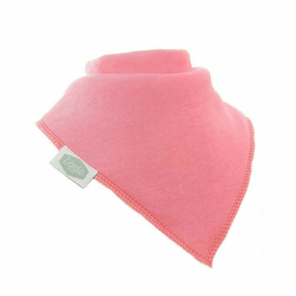 image 1 of Ziggle Bandana Dribble Bibs Hearts and Bows Pack of 4 | Pink | 4