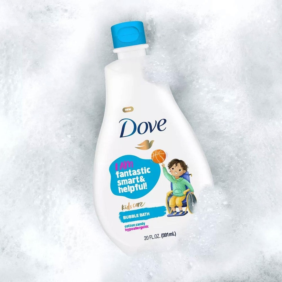 image 1 of Dove Kids Care Hypoallergenic Awesome Bubble Bath, Cotton Candy, 591ml, 6pk