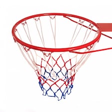 Heavy Duty Wall Mounted Full Size Red Basketball Hoop Rim and Net