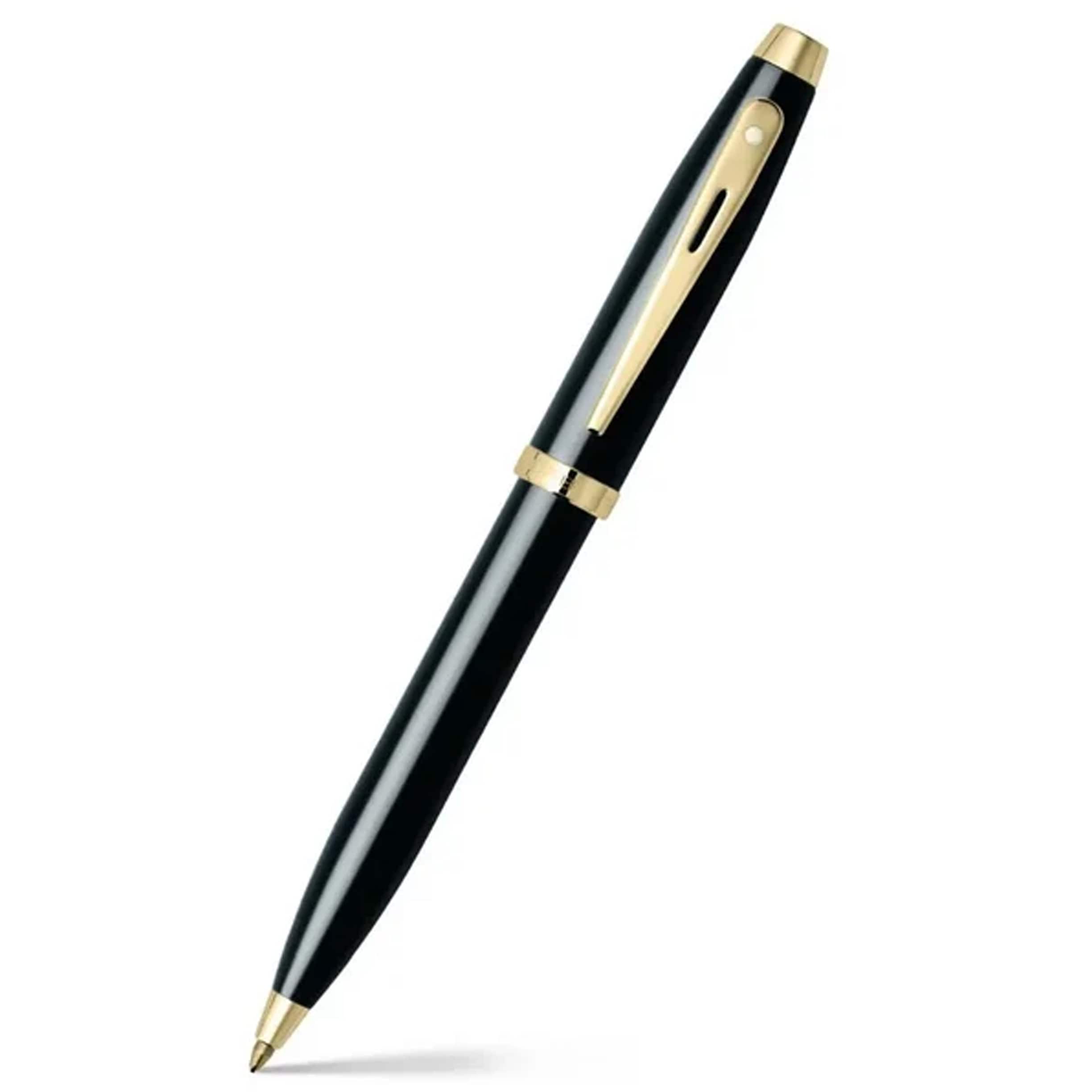 Sheaffer 100 Ballpoint Pen Glossy Black with Gold Tone Trims