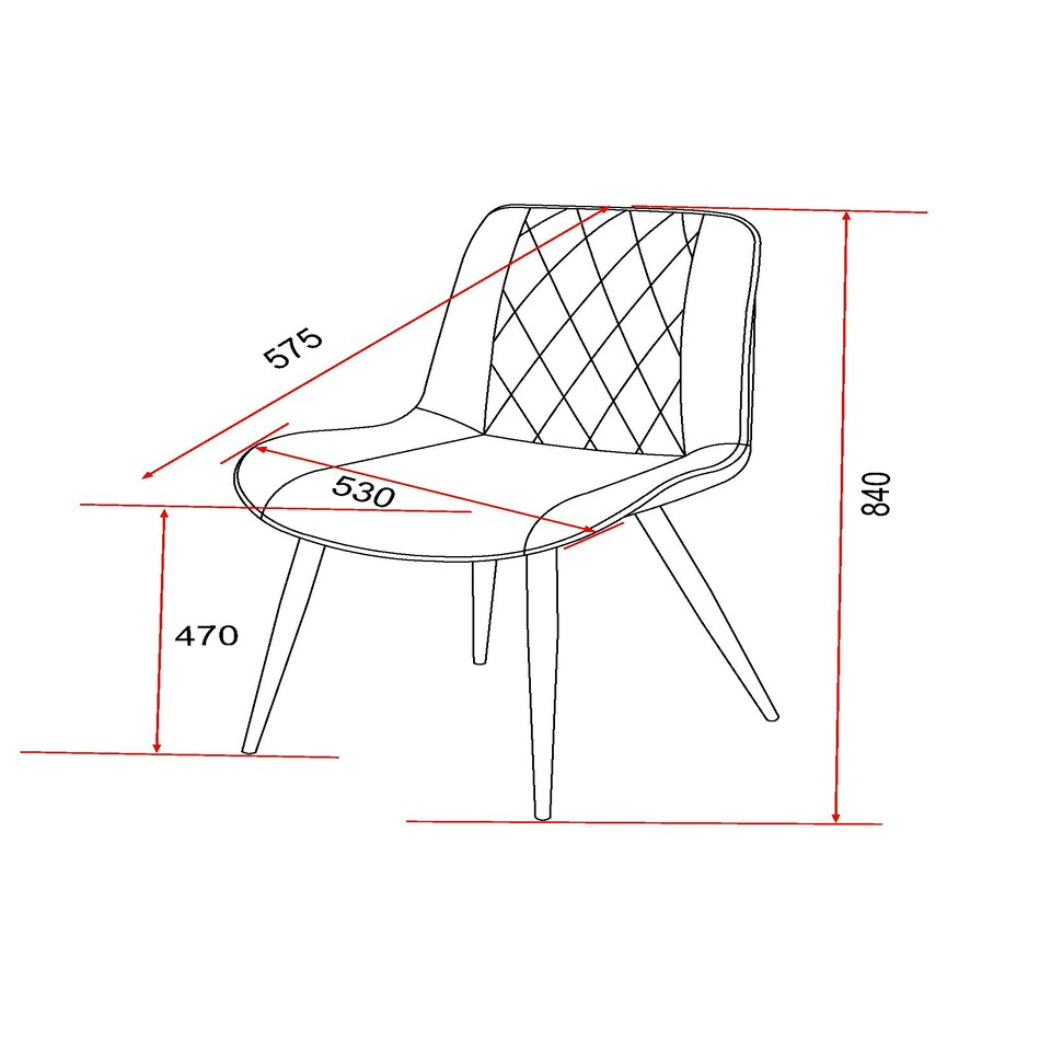 image 1 of Core Products Pair of Aspen Blue Cord Diamond Stitch Fabric Dining Chairs - Black Tapered Legs Blue