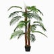 image 1 of Outsunny 120cm/4FT Artificial Palm Tree Decorative Plant w/19 Leaves Pot