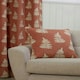 image 6 of Esher Eyelet Curtains - Orange - 168cm x 137cm