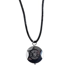 Chelsea FC Tungsten Leather Cord Necklace & Pendant - Black/Silver - One Size