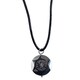 image 1 of Chelsea FC Tungsten Leather Cord Necklace & Pendant - Black/Silver - One Size