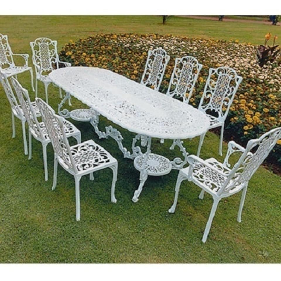 image 1 of Victorian Maxi Grand British Made, High Quality Cast Aluminium Garden Furniture - L235 x W95 x H73 cm