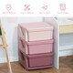 image 4 of HOMCOM Kids Storage Units with Drawers 3 Tier Chest Vertical Dresser Tower Pink | 37cm x 37cm x 56.5cm