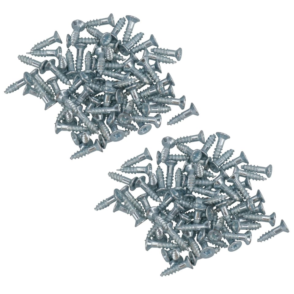image 1 of 3mm x 12mm PZ1 Drive Countersunk Wood Chipboard Screws Fasteners 136pc