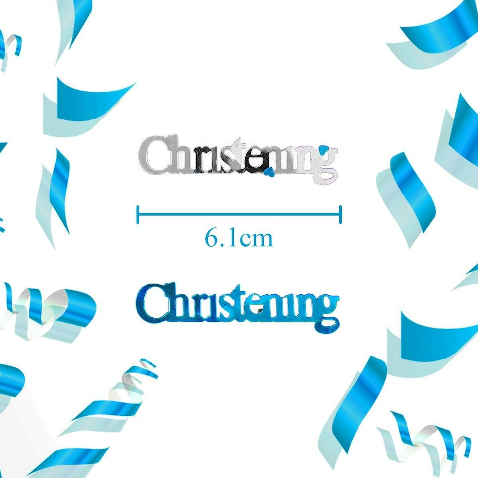 image 1 of 4 Packs of Blue Christening Confetti (14g)