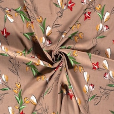Beige Viscose Crepe Fabric for Dressmaking, 130cm / 51" Wide - per metre