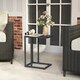 image 7 of COSTWAY C-Shaped Side Table Industrial Metal End Table Grey