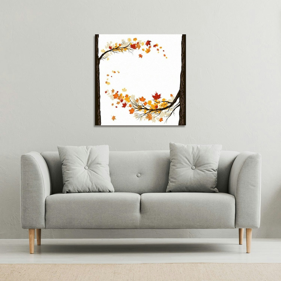 image 1 of Autumn Trees (Canvas Print) 77 x 77 x 4cm