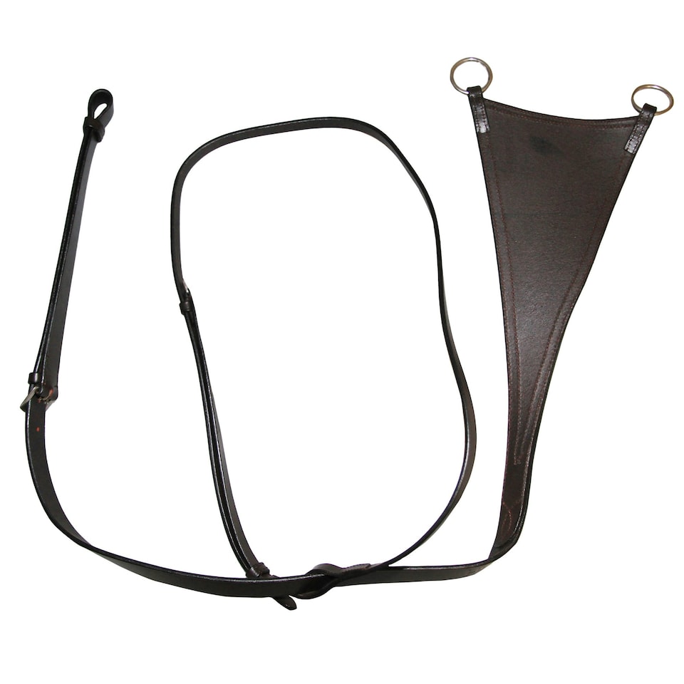 Hy Leather Bib Martingale - Brown - Full