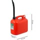 image 2 of SPARES2GO Fuel Can 10L Red Large Plastic Petrol Diesel Jerry Can Canister + Flexible Spout