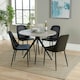 image 1 of Core Products Aspen Grey Oak Effect Dining Table - Black Pedestal Leg Frame, H75.0cm x W100.0cm x D100.0cm Grey