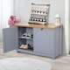 image 8 of HOMCOM Shoe Cabinet 4Storage Units Wood Effect Top Entryway LivingRoom Furniture