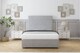 image 2 of Sloomy Texas Silver Plush Divan Bed Base No Drawers With 54 Inch Floor Standing Headboard | Silver | Silver | Double | 1