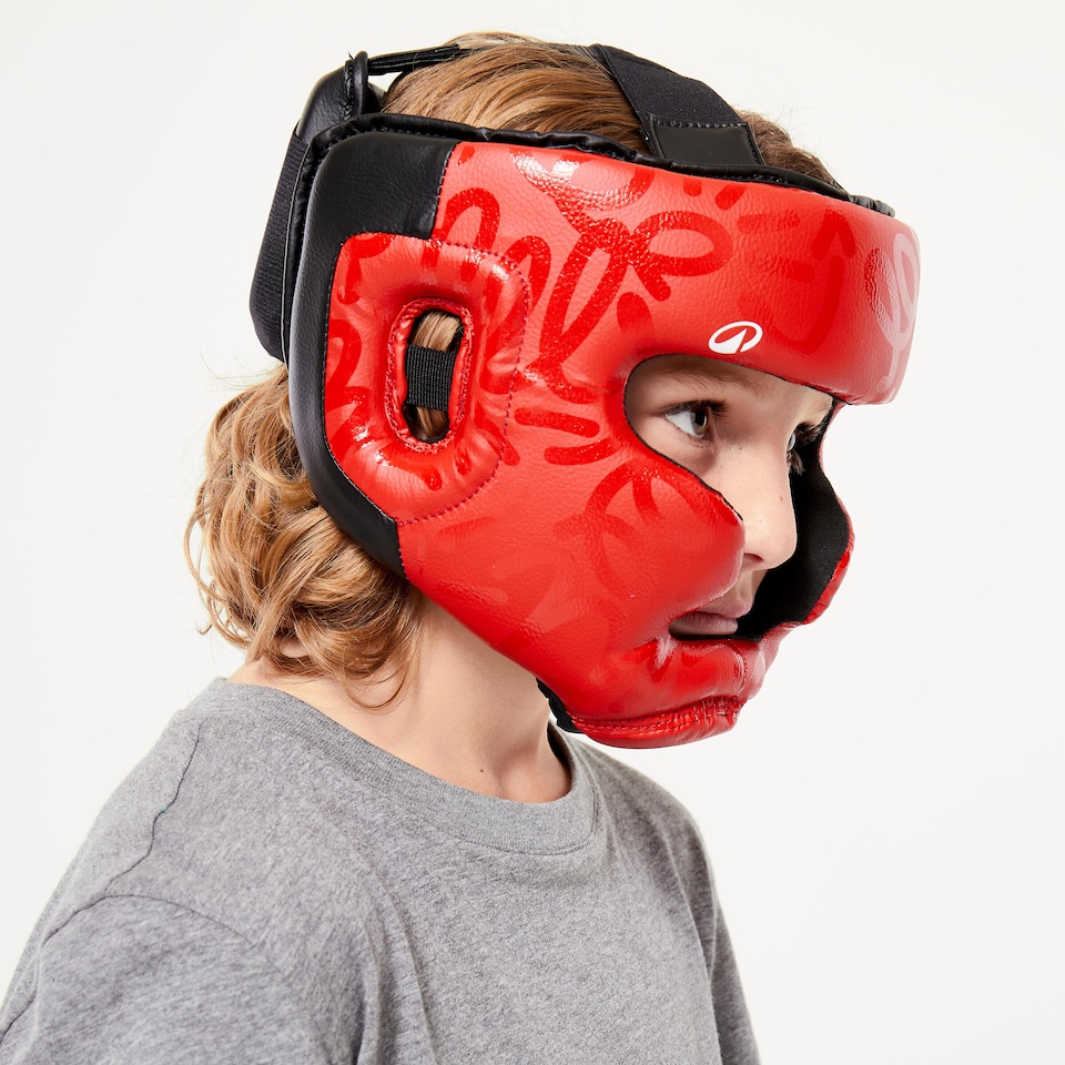 image 1 of Decathlon Kids' Boxing Full Face Headguard