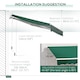 image 8 of Outsunny Manual Retractable Awning Garden Shelter Canopy 3 x 2m Green | Green | 1