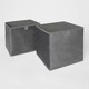 image 4 of OHS 2 Pack Folding Storage Cubes Soft Matte Velvet Collapsible Home Modern Storage Organiser Space Saving Square Ottoman Boxes Grey | Charcoal Grey